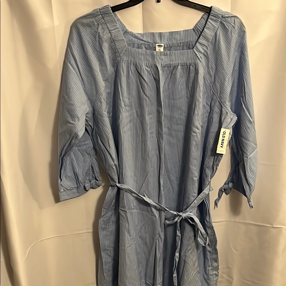 Old Navy Blue and White Striped Dress